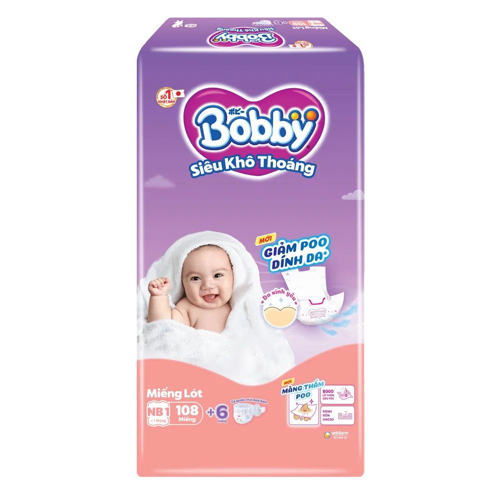 Bobby Diaper pad Newborn 1 108pcs x 4bags
