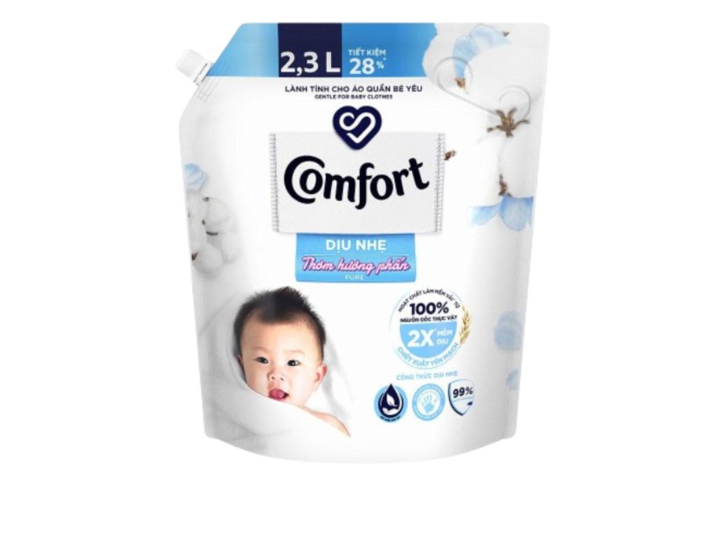 Comfort Gentle Fabric Conditioner Pure 2.3L x 4 bags