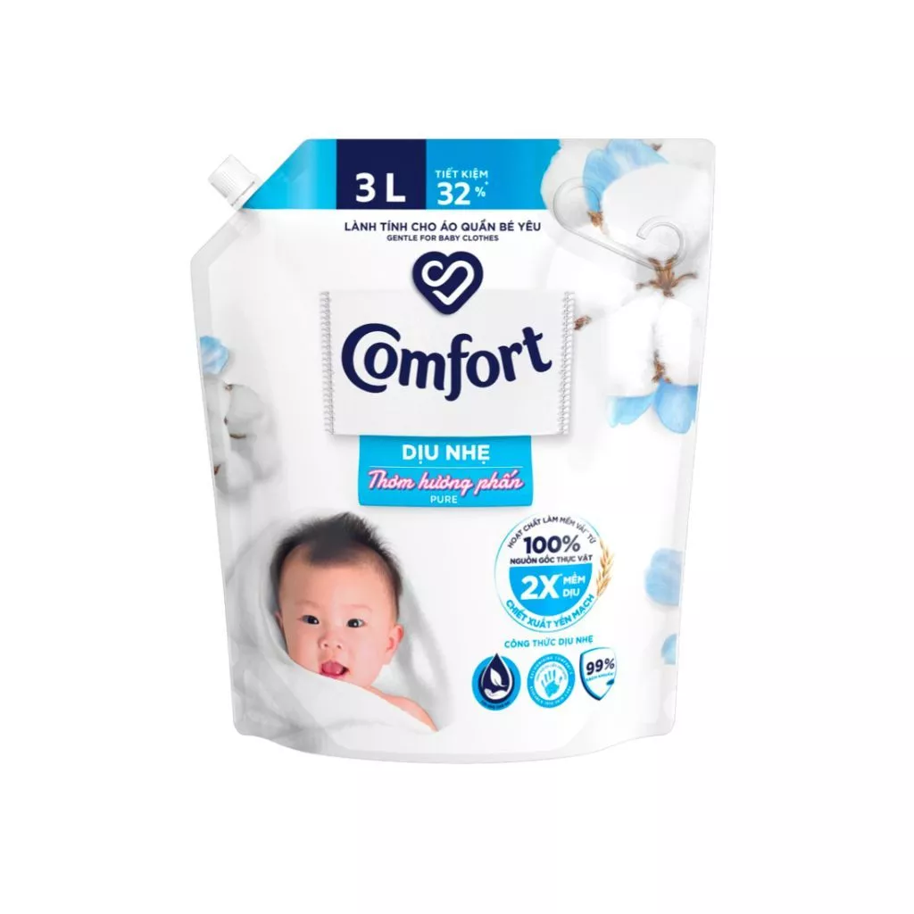 Comfort Gentle Fabric Conditioner Pure 3.0L x 4 Bags