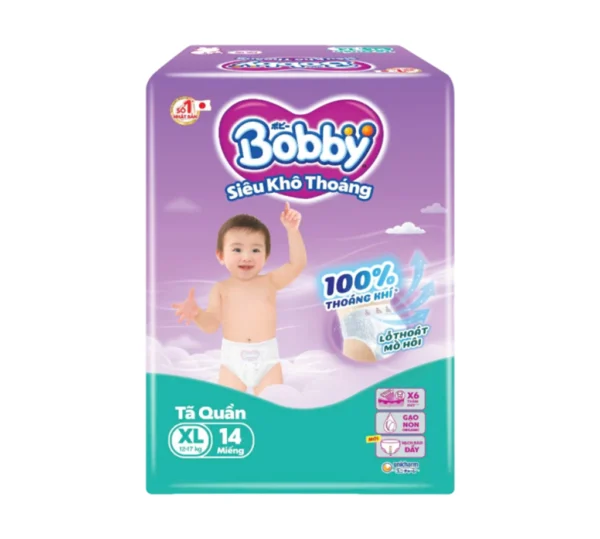 Bobby Diaper Pants Super Dry XL 14pcs x 6bags
