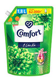 Comfort Fabric Softener One Rinse Spring Breeze 1.8L x 4 bags