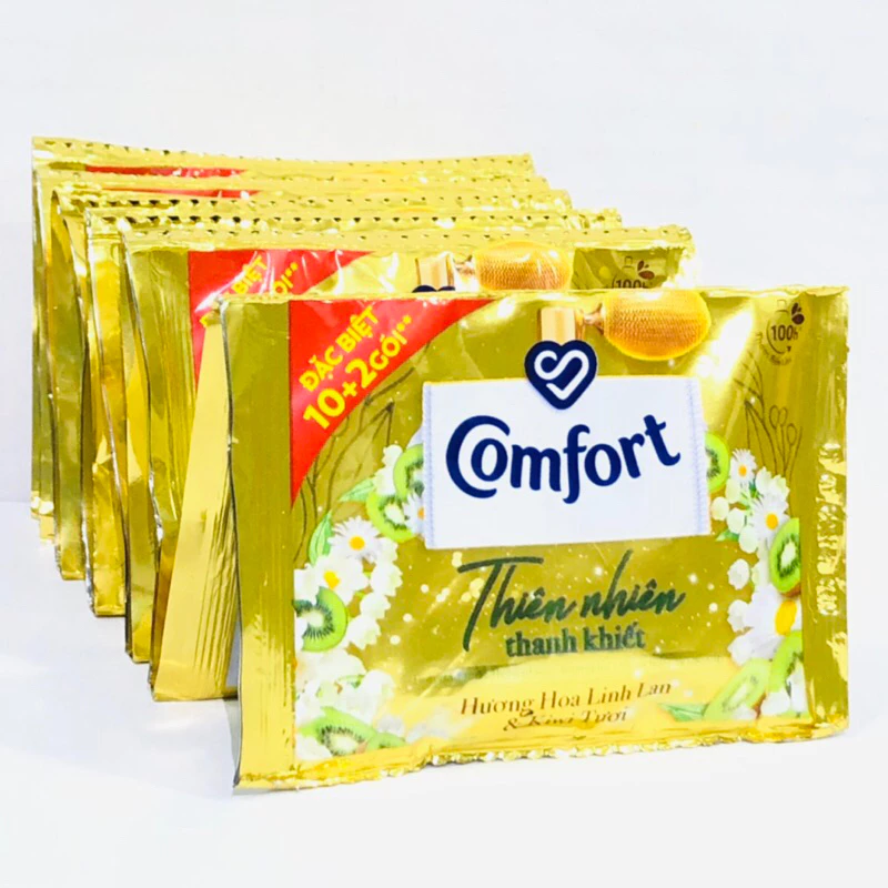 Comfort Mild Nature Lily & Fresh Kiwi Fragance Fabbric Conditioner 18ml 2sachet x 150packs