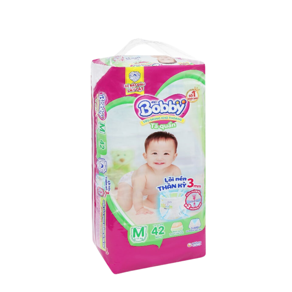 Bobby Diaper Pants Super Dry M (42pcs + 2) x 4bags