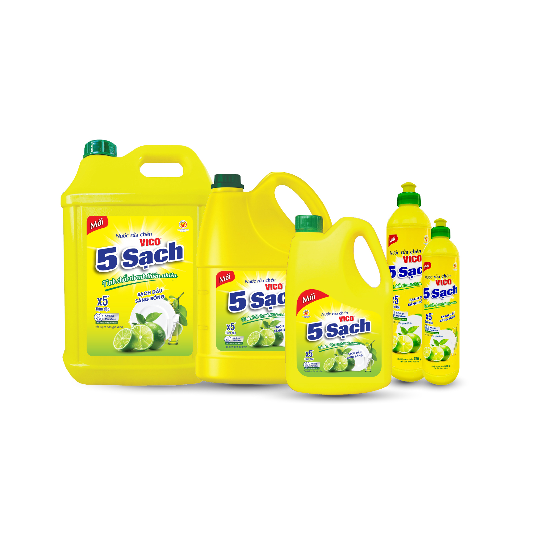 VICO 5-Clean Dishwashing Liquid 400g x 24 Bottles
