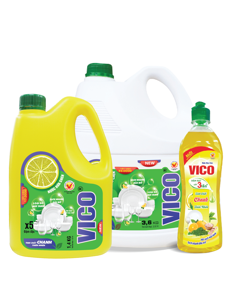 VICO Natural Lemon Dishwashing Liquid 9.36kg x 1 Bottle 1 3 1