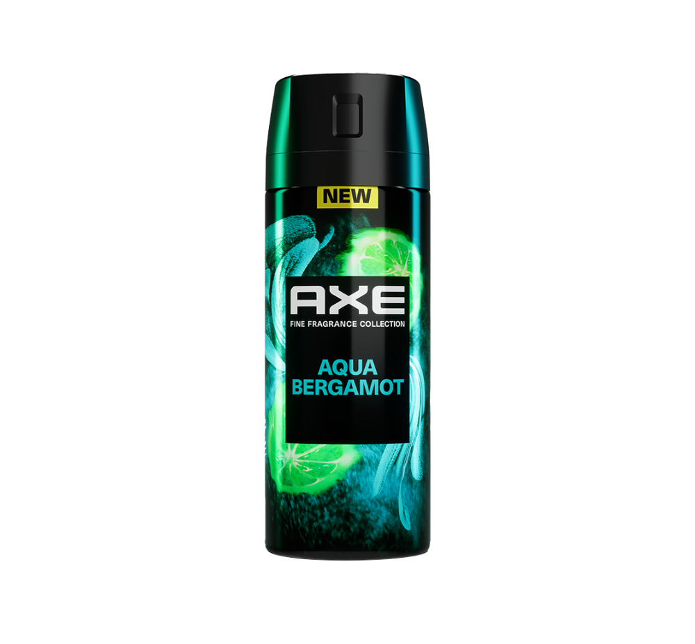 AXE Aqua Bergamot Premium Deodorant Body Spray Mint & Amber Scent 135ml x 12 Bottles
