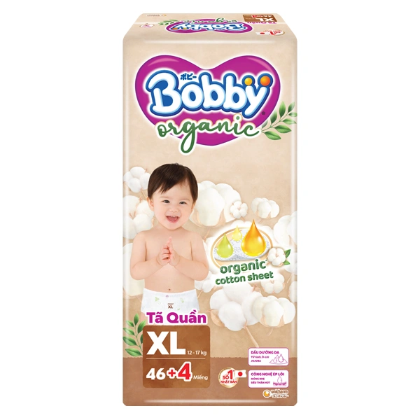 Bobby Diaper Pants Organic XL (46pcs + 4) x 3bags