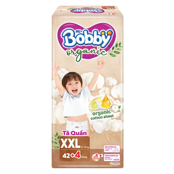 Bobby Diaper Pants Organic XXL (42pcs + 4) x 3bags