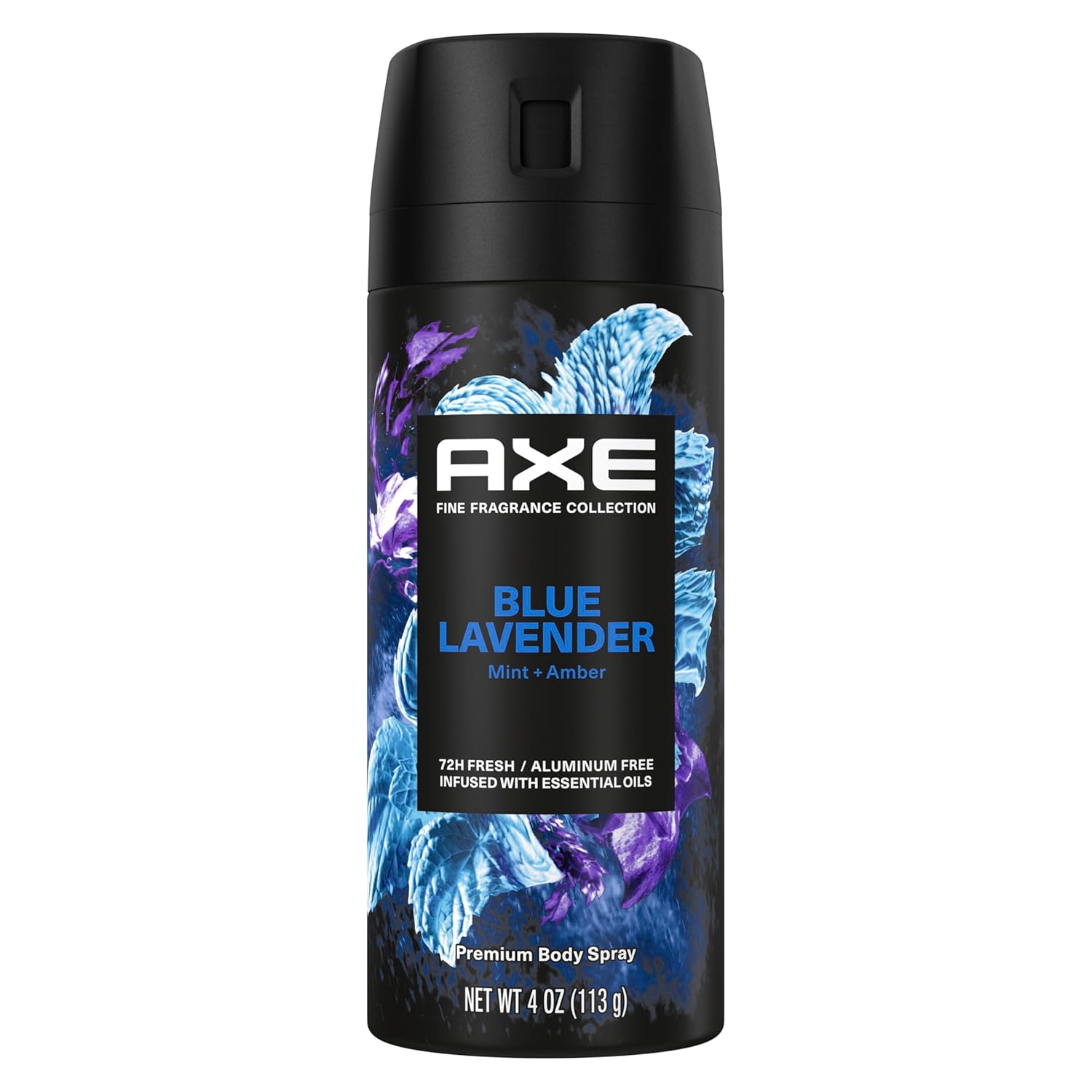 AXE Blue Lavender Premium Deodorant Body Spray Mint & Amber Scent 135ml x 12 Bottles
