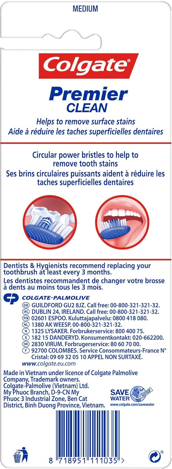 Colgate Toothbrush Premier Clean x 288, 12pcs/Pack x 24pack/case -Tray 3 2 12