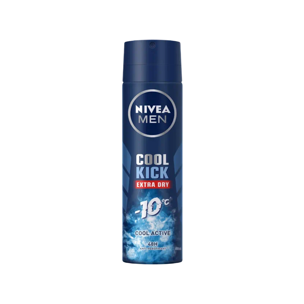 Nivea Men Deodorant Spray Cool Kick Extra Dry Cool Active 150ml x 12 Bottles