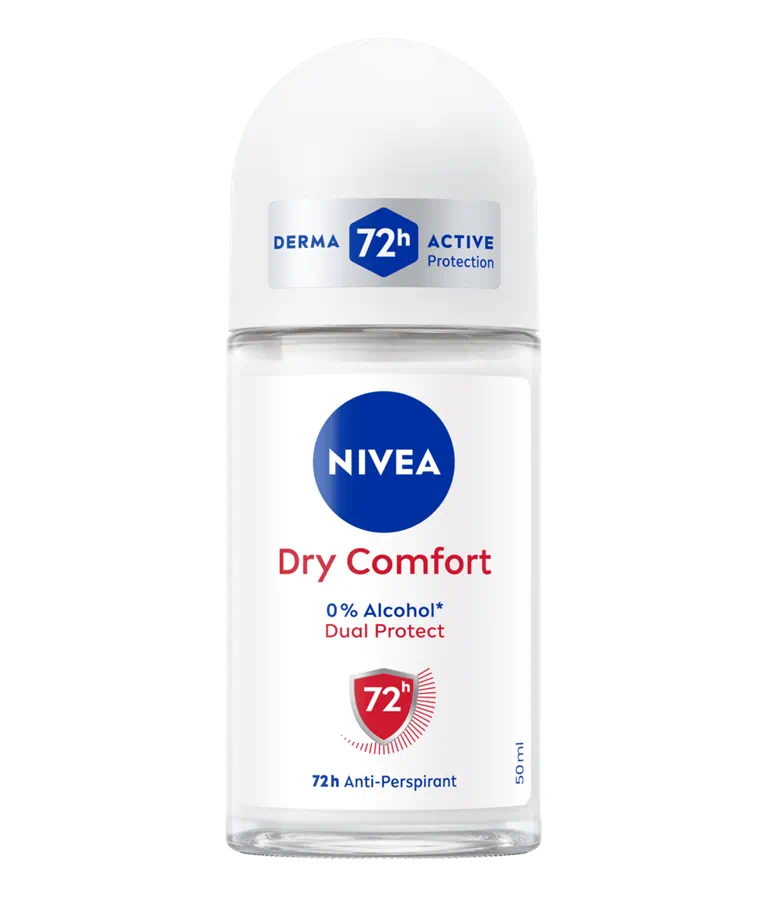 Nivea Deodorant Roll-On Dry Comfort 72h 50ml x 24 Bottles