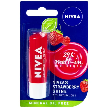 Nivea Lip Balm Strawberry Shine 4.8g x 24 Packs