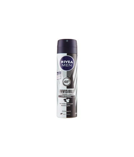 Nivea Men Deodorant Spray 48h Invisible For Black & White 150ml x 12 Bottles