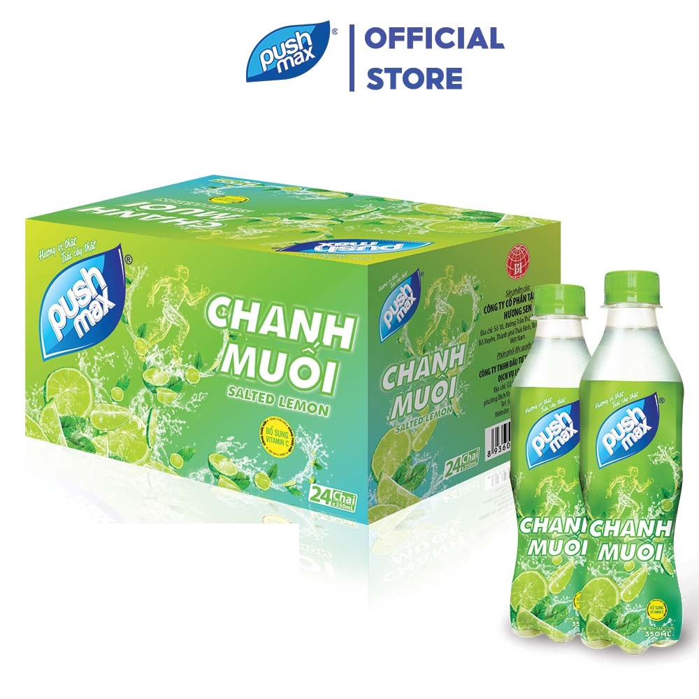 Pushmax Salted Lime Drink 350ml x 24 bottles