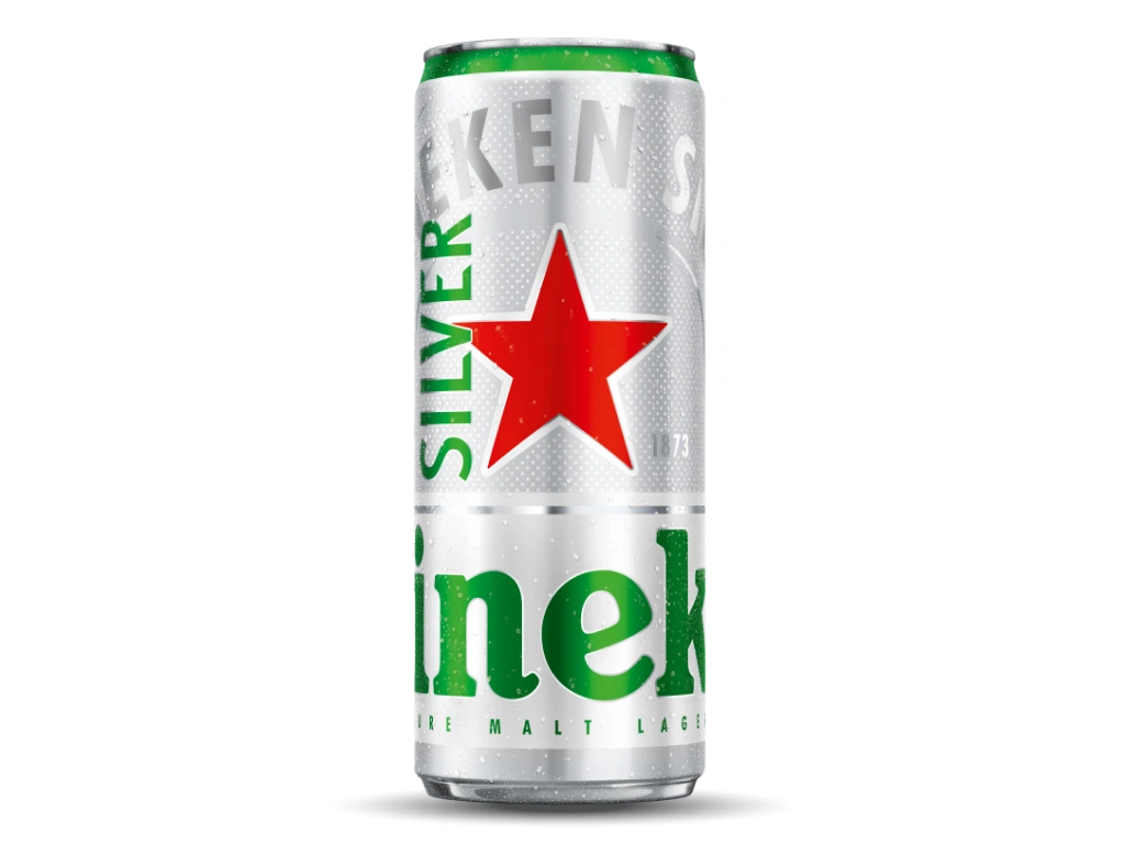 Heineken Silver Beer ALC 4% Vol 330ml x 24 cans