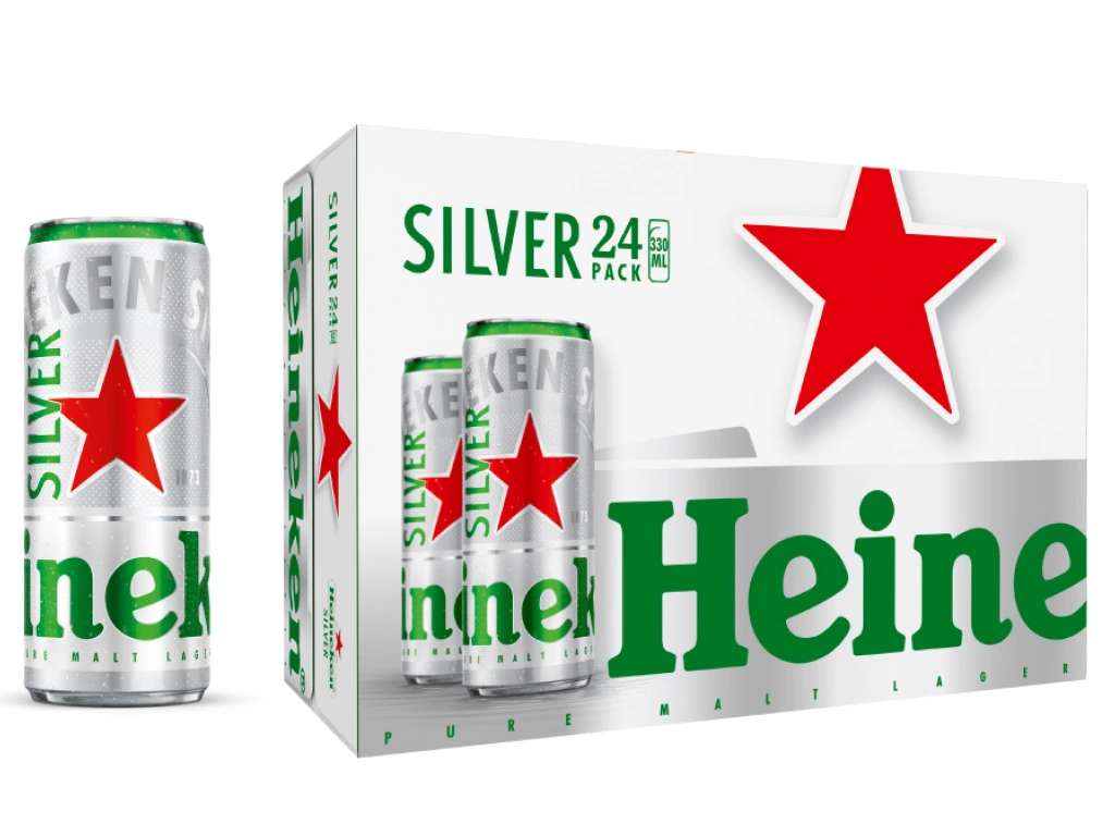 Heineken Silver Beer ALC 4% Vol 330ml x 24 cans 3 3 3