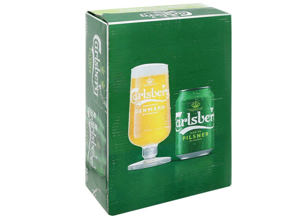 Carlsberg Danish Pilsner Beer ALC 5% Vol 330ml x 24 cans 3 3 7