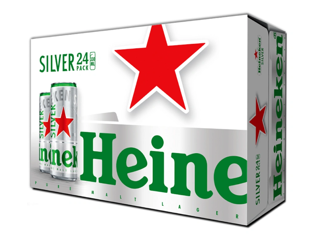 Heineken Silver Beer ALC 4% Vol 330ml x 24 cans 4 4 2